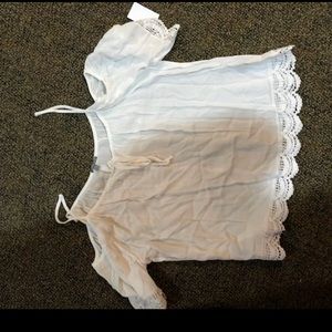 White Cold Shoulder Blouse
